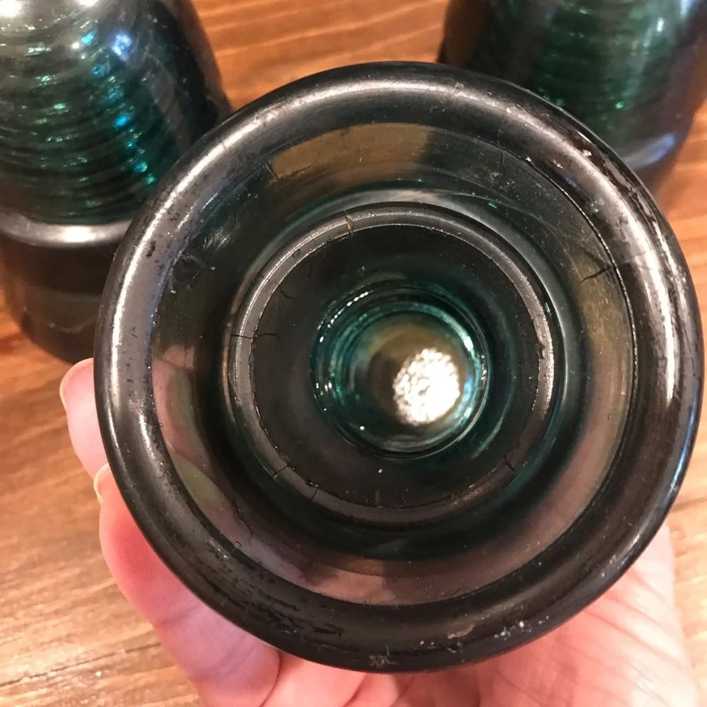 ▪️VINTAGE 1900’s Glass Beehive Insulators